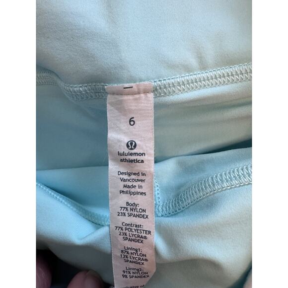 Lululemon Hot Hitter Tennis Skirt Aquamarine size 6 - Picture 10 of 13